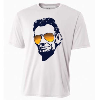 Cool Abraham Lincoln Honest Abe In Sunglasses Graphic Cooling Performance Crew T-Shirt