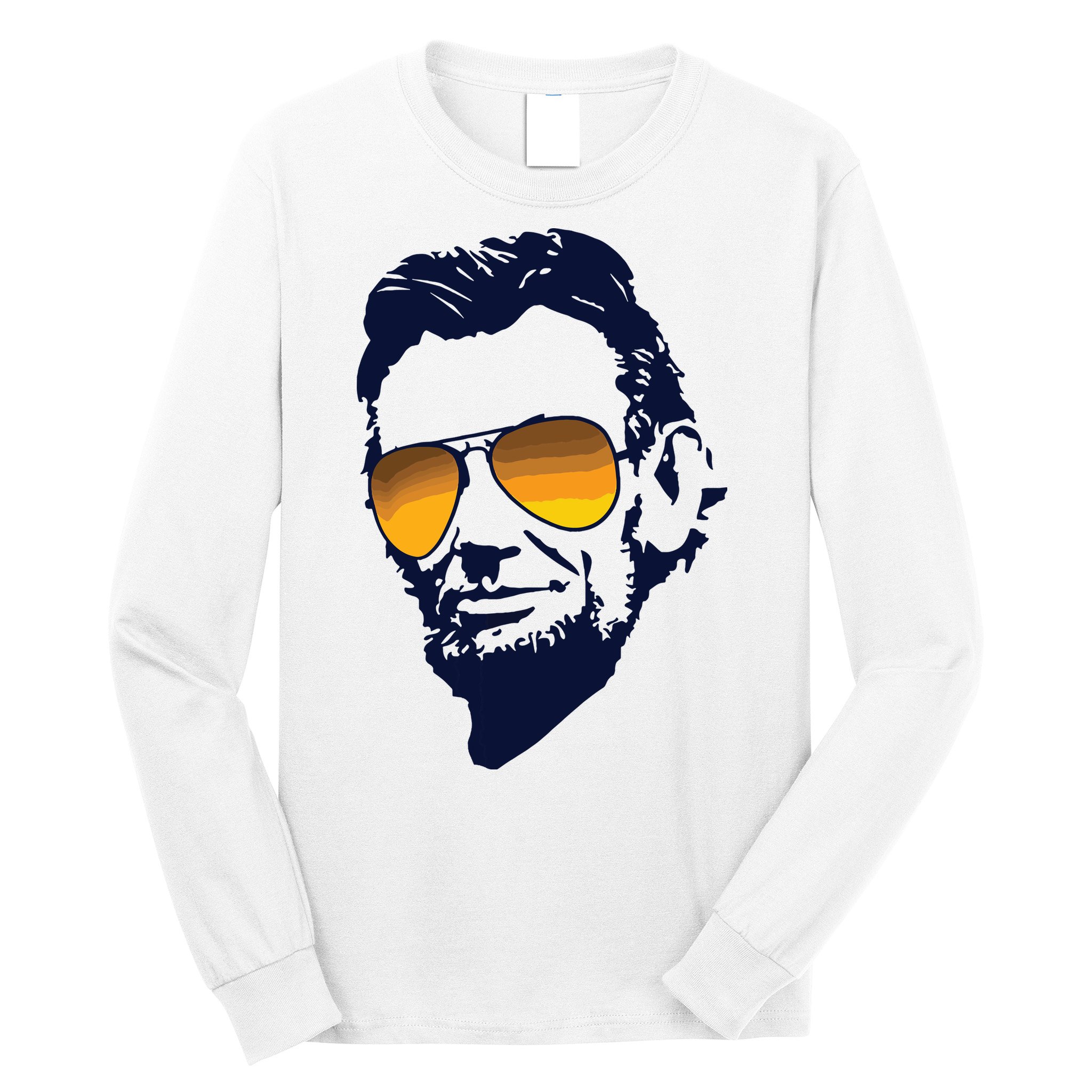 Cool Abraham Lincoln Honest Abe In Sunglasses Graphic Long Sleeve Shirt