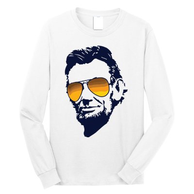 Cool Abraham Lincoln Honest Abe In Sunglasses Graphic Long Sleeve Shirt