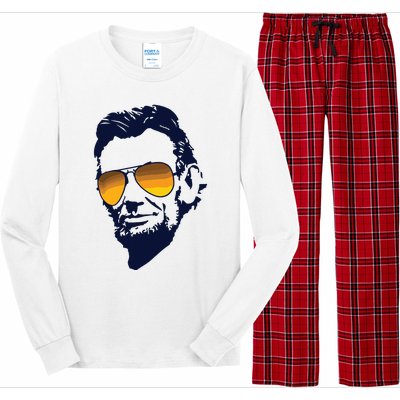 Cool Abraham Lincoln Honest Abe In Sunglasses Graphic Long Sleeve Pajama Set