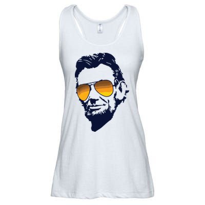 Cool Abraham Lincoln Honest Abe In Sunglasses Graphic Ladies Essential Flowy Tank