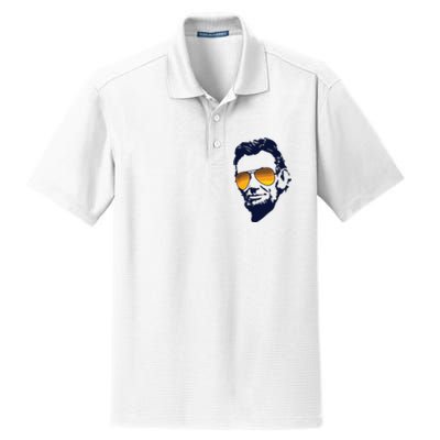 Cool Abraham Lincoln Honest Abe In Sunglasses Graphic Dry Zone Grid Polo