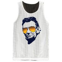 Cool Abraham Lincoln Honest Abe In Sunglasses Graphic Mesh Reversible Basketball Jersey Tank