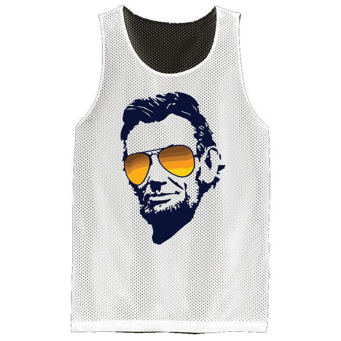 Cool Abraham Lincoln Honest Abe In Sunglasses Graphic Mesh Reversible Basketball Jersey Tank