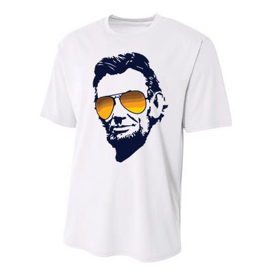 Cool Abraham Lincoln Honest Abe In Sunglasses Graphic Performance Sprint T-Shirt