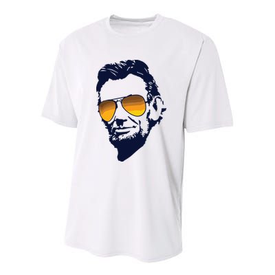 Cool Abraham Lincoln Honest Abe In Sunglasses Graphic Youth Performance Sprint T-Shirt