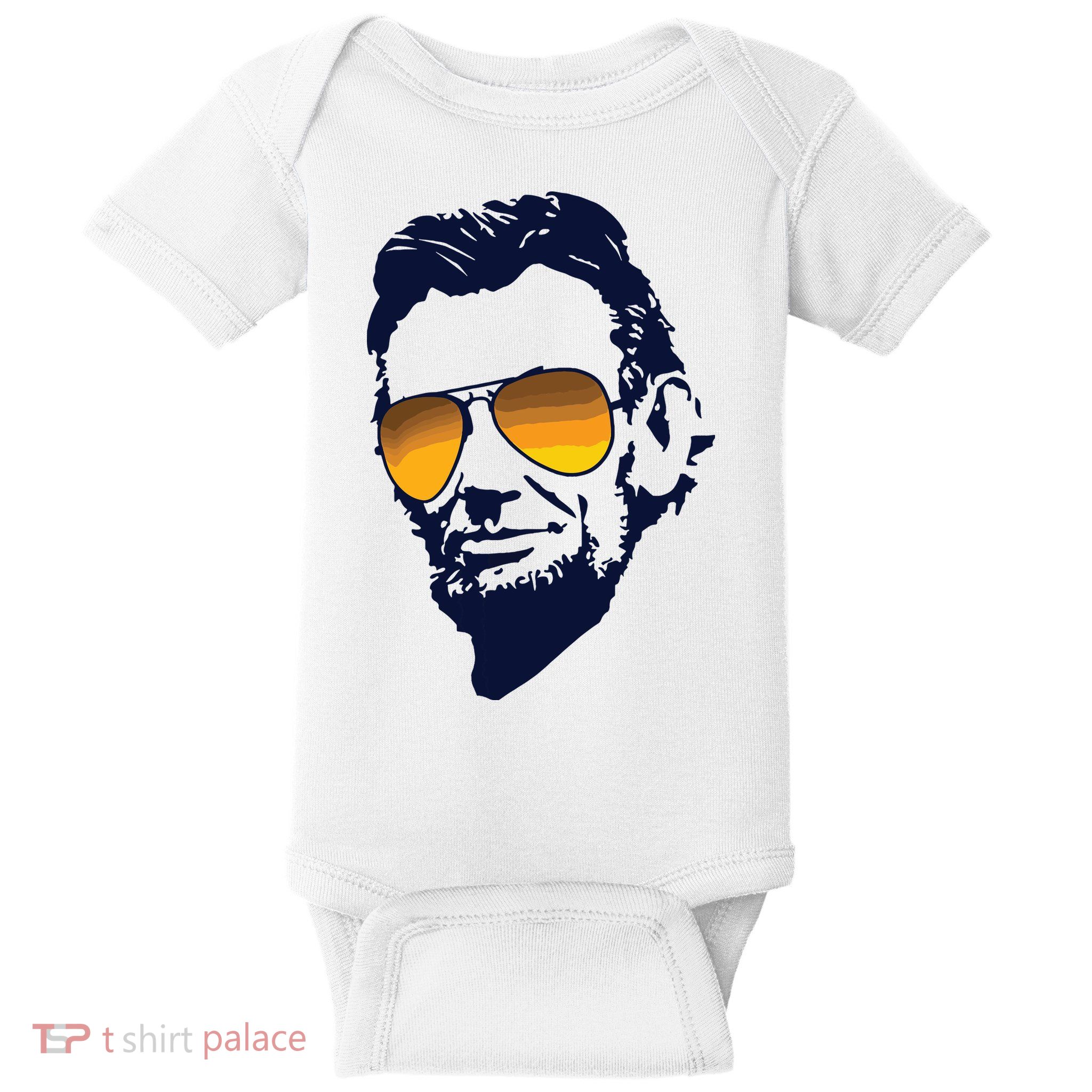 Cool Abraham Lincoln Honest Abe In Sunglasses Graphic Baby Bodysuit