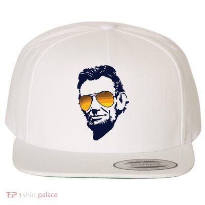 Cool Abraham Lincoln Honest Abe In Sunglasses Graphic Wool Snapback Cap