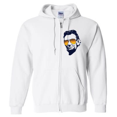 Cool Abraham Lincoln Honest Abe In Sunglasses Graphic Full Zip Hoodie