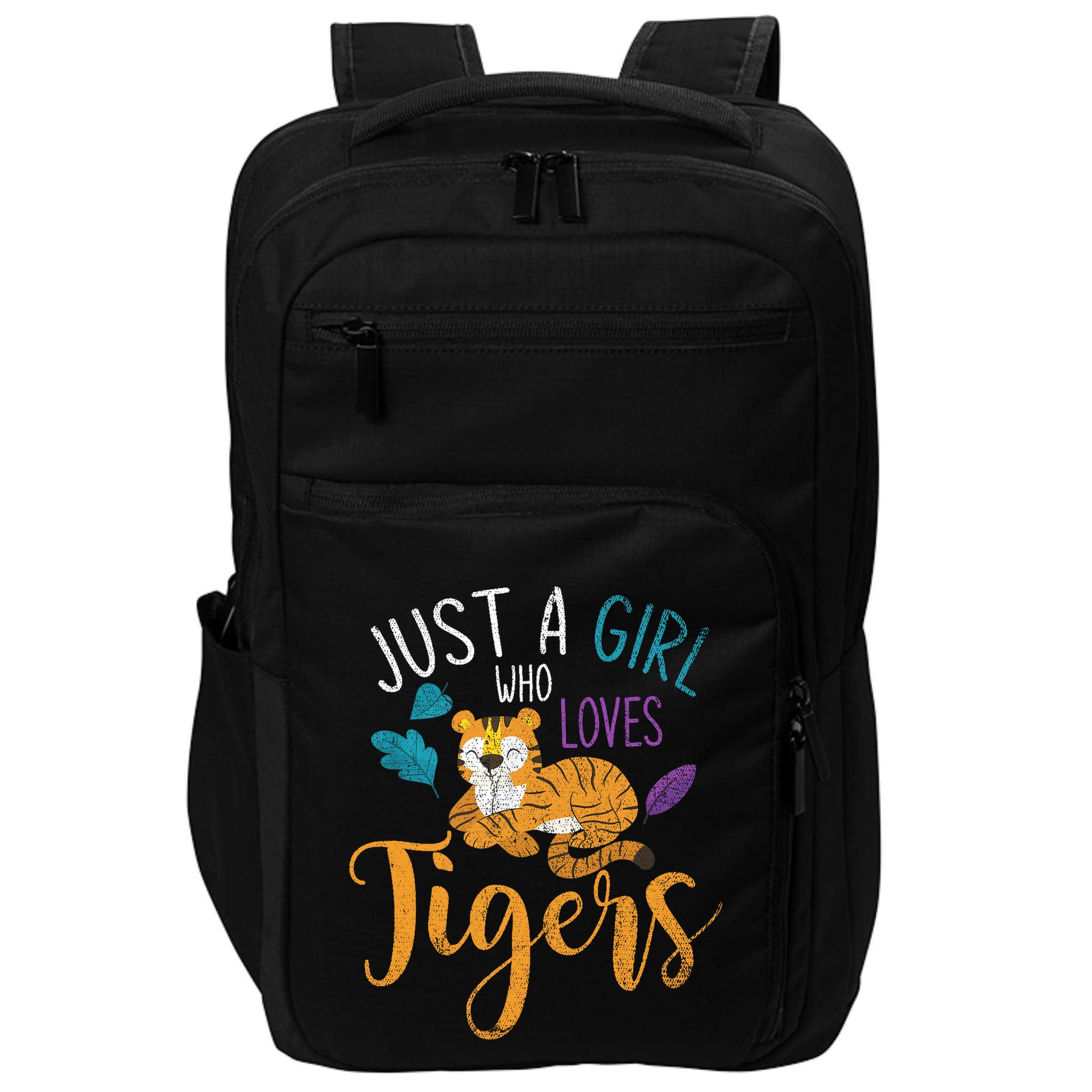 Cute Animal Lover Wildlife Wo Girl Tiger Impact Tech Backpack