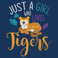 Cute Animal Lover Wildlife Wo Girl Tiger Flat Bill Trucker Hat