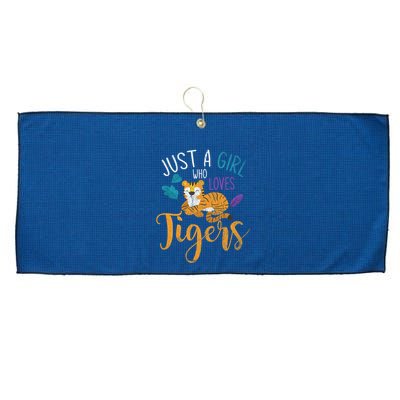 Cute Animal Lover Wildlife Wo Girl Tiger Large Microfiber Waffle Golf Towel