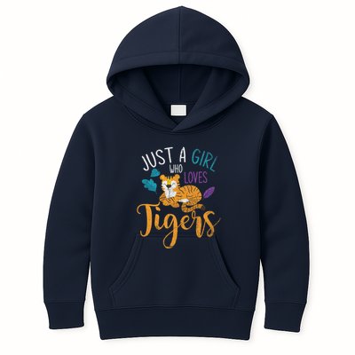 Cute Animal Lover Wildlife Wo Girl Tiger Kids Hoodie