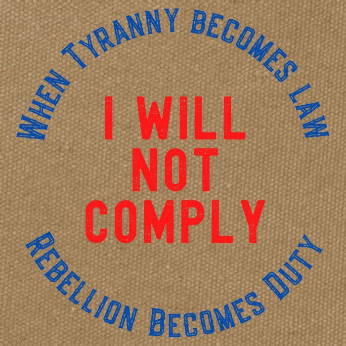 I Will Not Comply MAGA Conservative Anti Biden Cotton Canvas Backpack