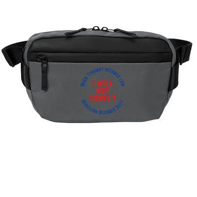 I Will Not Comply MAGA Conservative Anti Biden Crossbody Pack