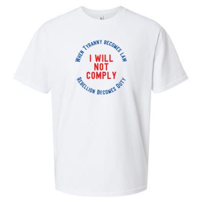 I Will Not Comply MAGA Conservative Anti Biden Sueded Cloud Jersey T-Shirt