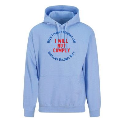 I Will Not Comply MAGA Conservative Anti Biden Unisex Surf Hoodie