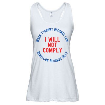I Will Not Comply MAGA Conservative Anti Biden Ladies Essential Flowy Tank