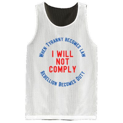 I Will Not Comply MAGA Conservative Anti Biden Mesh Reversible Basketball Jersey Tank