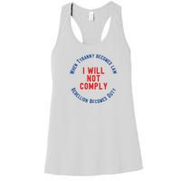 I Will Not Comply MAGA Conservative Anti Biden Women's Racerback Tank