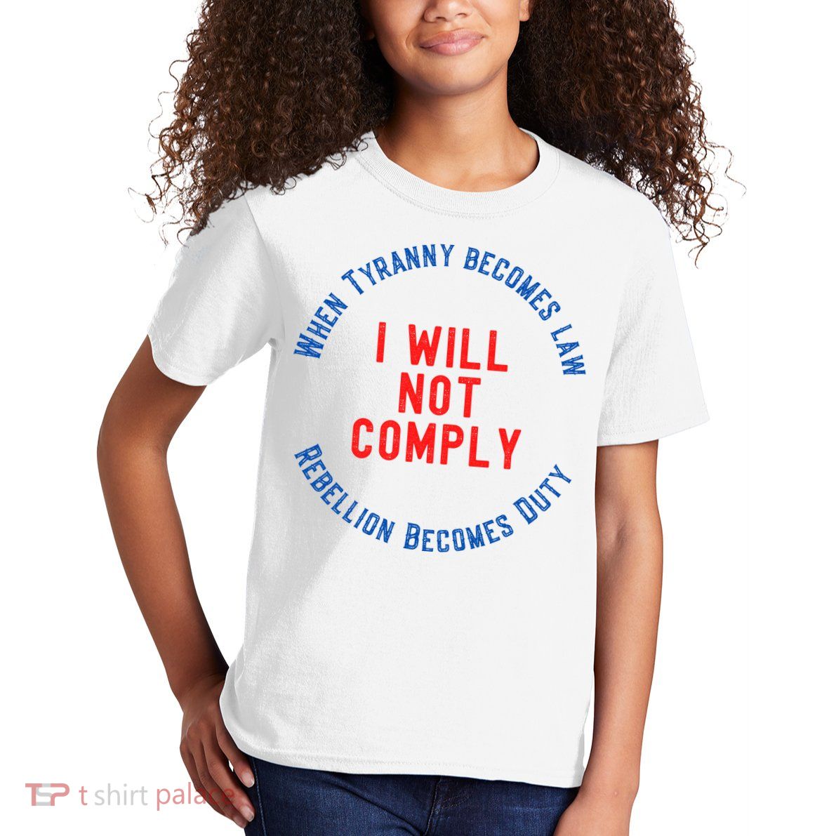 I Will Not Comply MAGA Conservative Anti Biden Kids T-Shirt