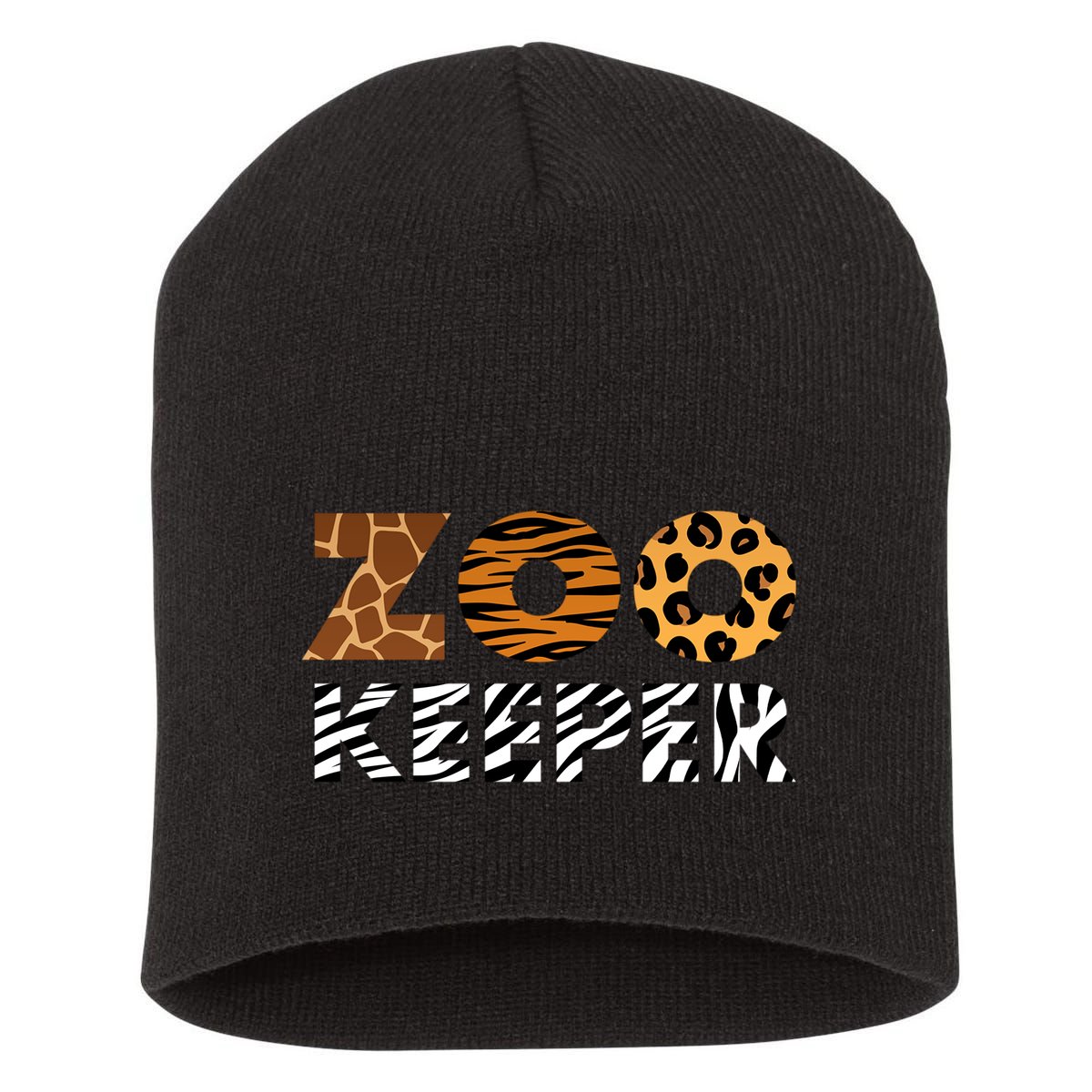 Cute Animal Lover Zoo Keeper Gift Short Acrylic Beanie