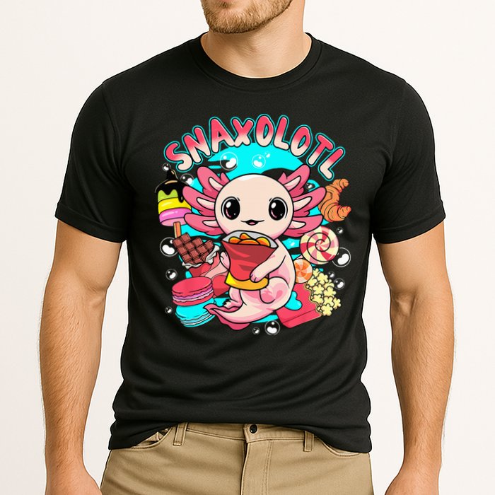 Cute Axolotl Lover Snaxolotl Food Sweets Cooling Performance Crew T-Shirt