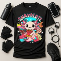 Cute Axolotl Lover Snaxolotl Food Sweets Cooling Performance Crew T-Shirt