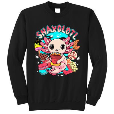 Cute Axolotl Lover Snaxolotl Food Sweets Sweatshirt