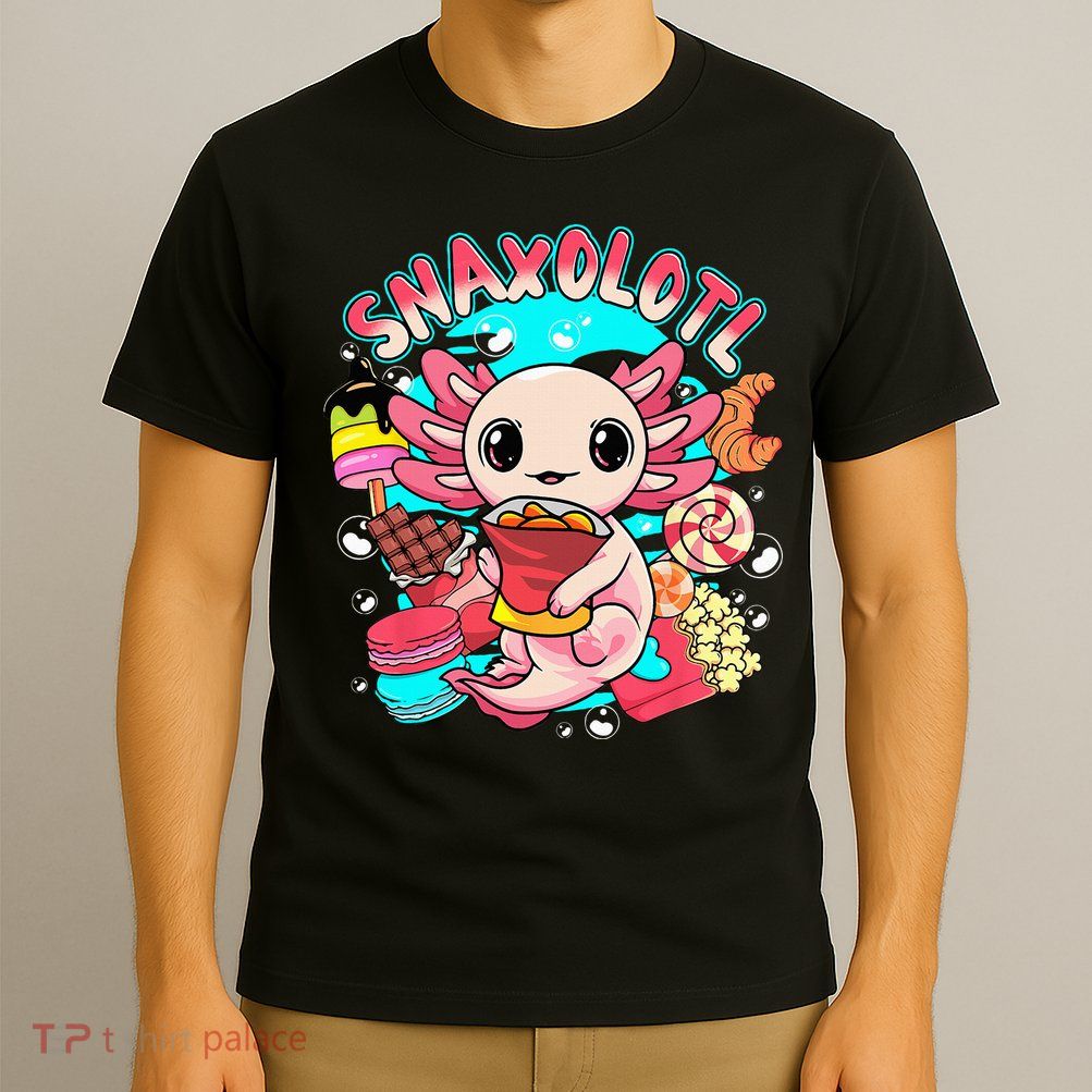 Cute Axolotl Lover Snaxolotl Food Sweets T-Shirt