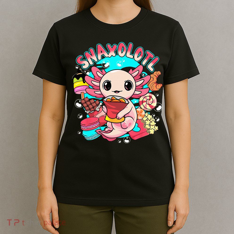 Cute Axolotl Lover Snaxolotl Food Sweets T-Shirt