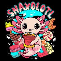 Cute Axolotl Lover Snaxolotl Food Sweets Impact Tech Backpack