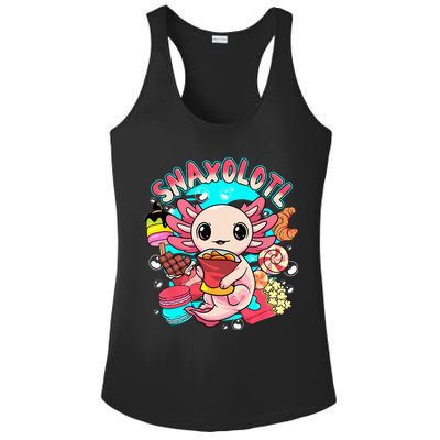 Cute Axolotl Lover Snaxolotl Food Sweets Ladies PosiCharge Competitor Racerback Tank