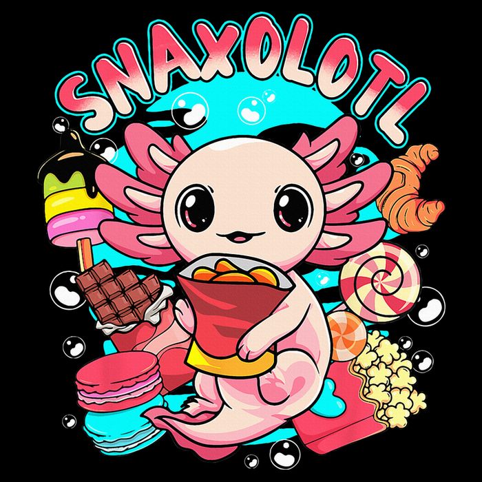 Cute Axolotl Lover Snaxolotl Food Sweets Magnet