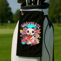 Cute Axolotl Lover Snaxolotl Food Sweets Golf Towel