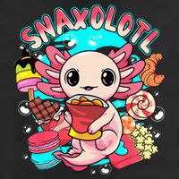 Cute Axolotl Lover Snaxolotl Food Sweets Golf Towel