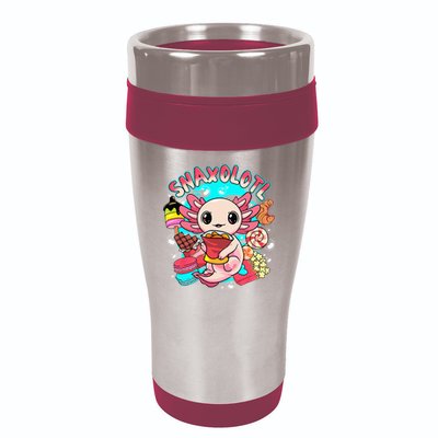 Cute Axolotl Lover Snaxolotl Food Sweets 16oz Travel Tumbler