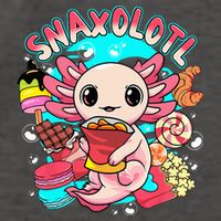 Cute Axolotl Lover Snaxolotl Food Sweets Vector Backpack