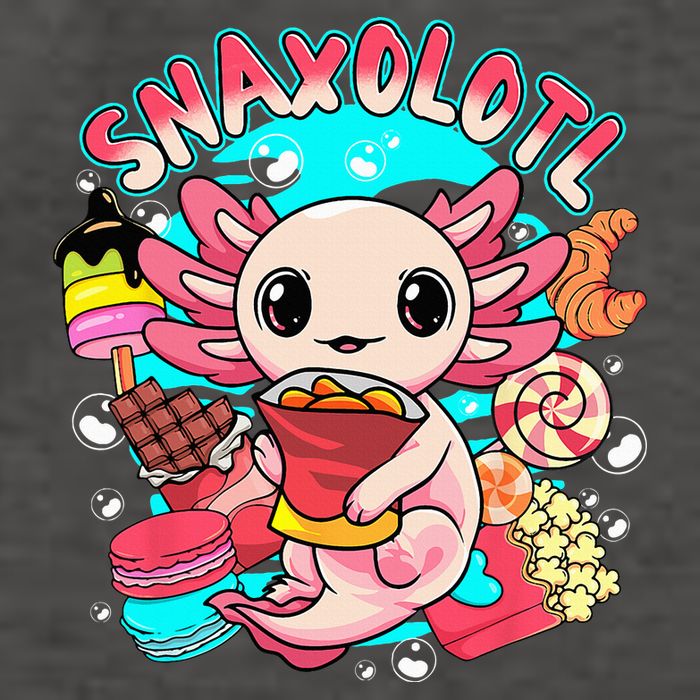 Cute Axolotl Lover Snaxolotl Food Sweets Vector Backpack