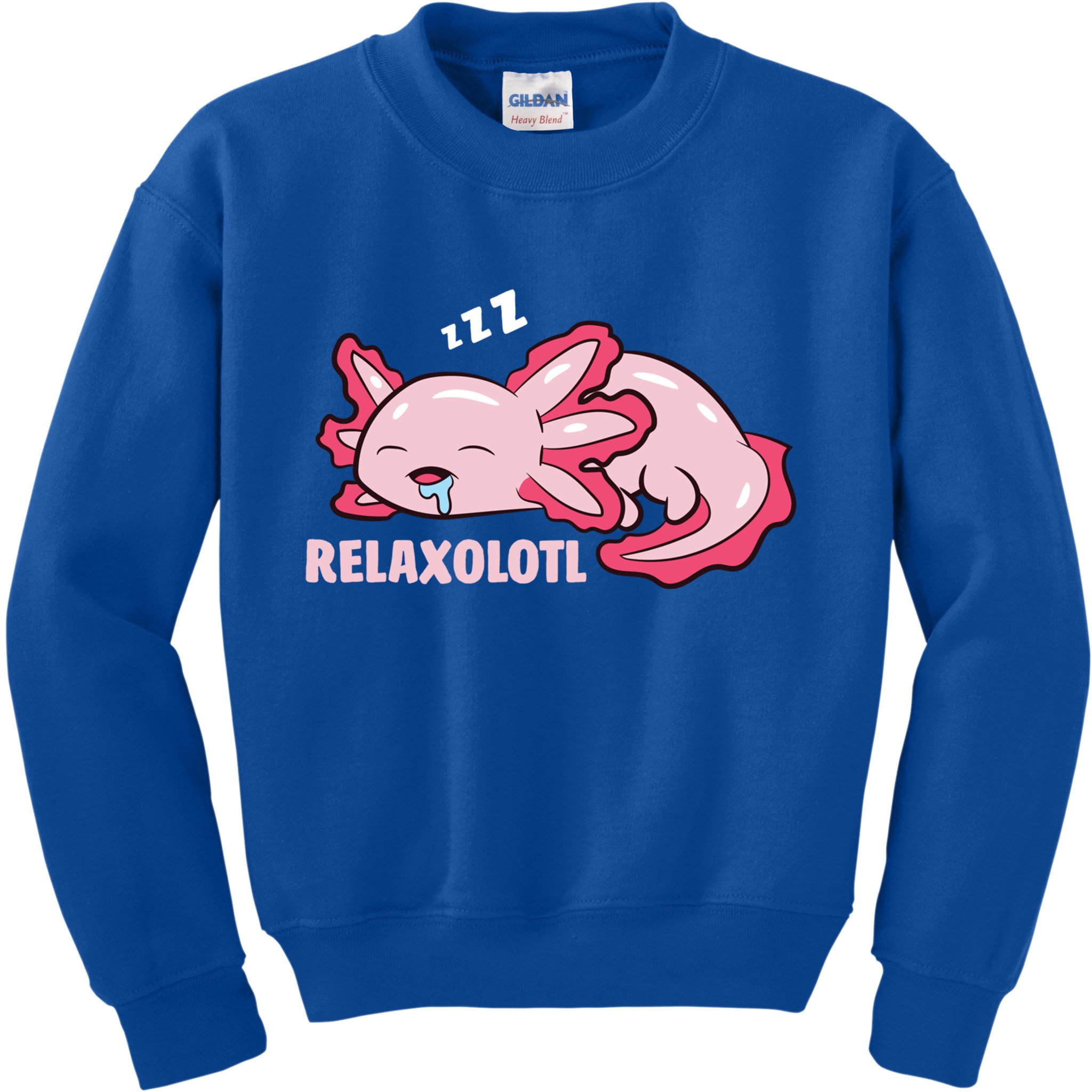 Cute Axolotl Lover Mexican Salamander Relaxolotl Gift Kids Sweatshirt