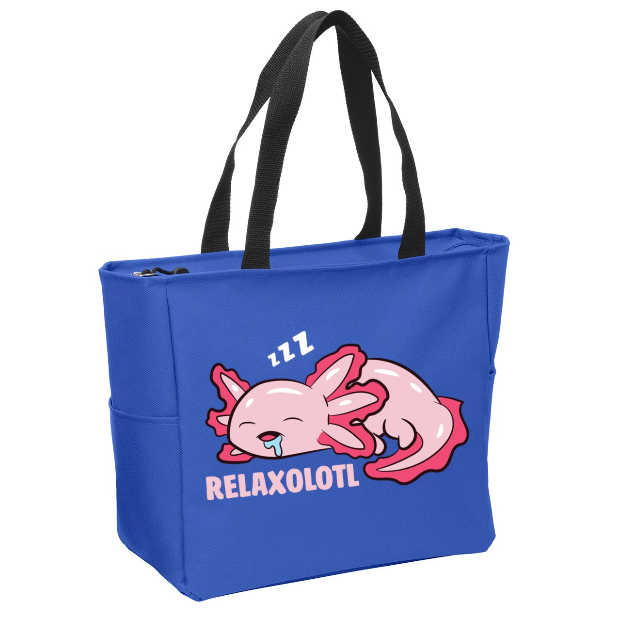 Cute Axolotl Lover Mexican Salamander Relaxolotl Gift Zip Tote Bag