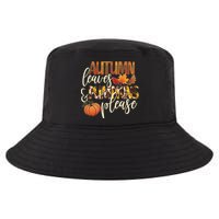 Cute Autumn Leaves And Pumpkins Please Cool Comfort Performance Bucket Hat