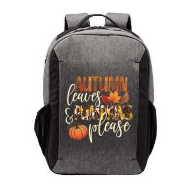 Cute Autumn Leaves And Pumpkins Please Vector Backpack