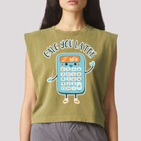 Calc You Later Garment-Dyed Women's Muscle Tee