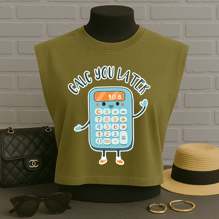 Calc You Later Garment-Dyed Women's Muscle Tee