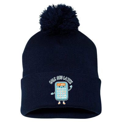 Calc You Later Pom Pom 12in Knit Beanie