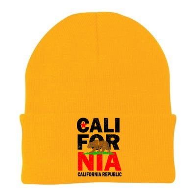 Cali California Republic Logo Knit Cap Winter Beanie