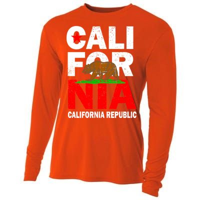 Cali California Republic Logo Cooling Performance Long Sleeve Crew