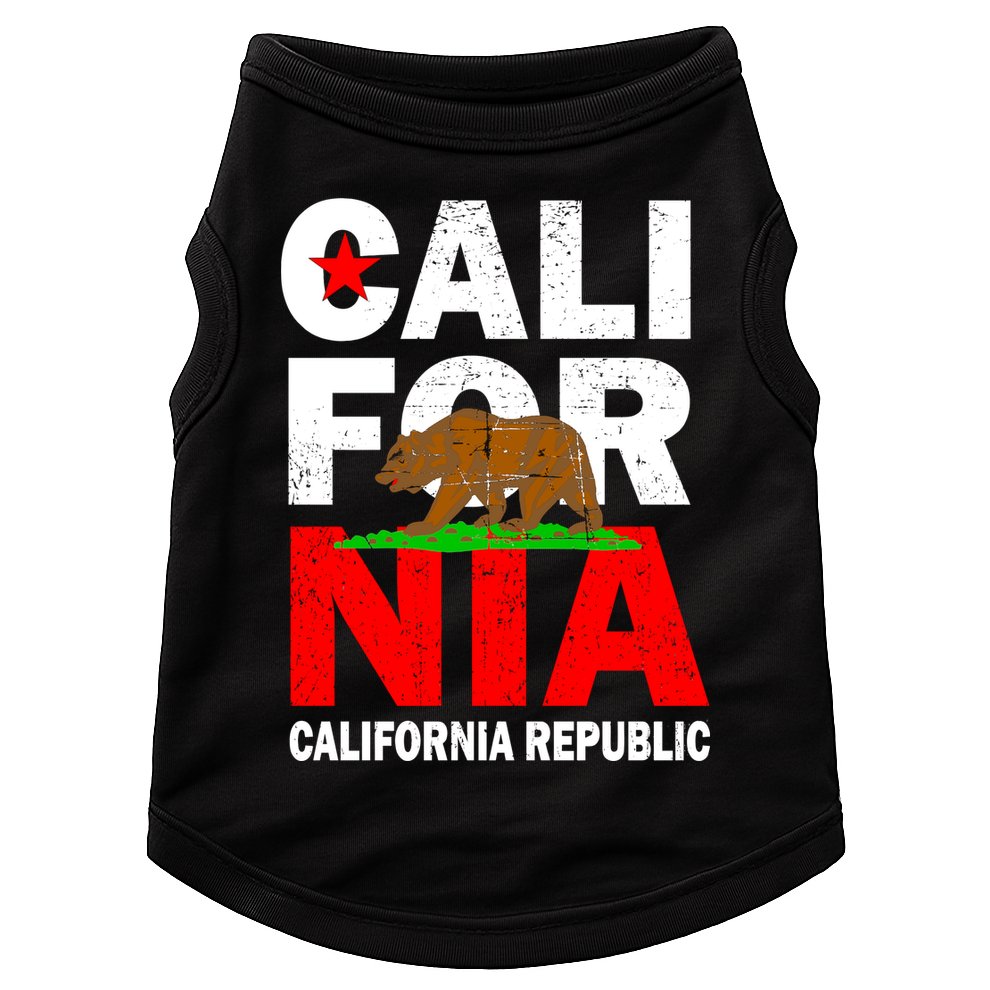 Cali California Republic Logo Doggie Tank