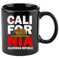 Cali California Republic Logo 11oz C Handle Ceramic Mug